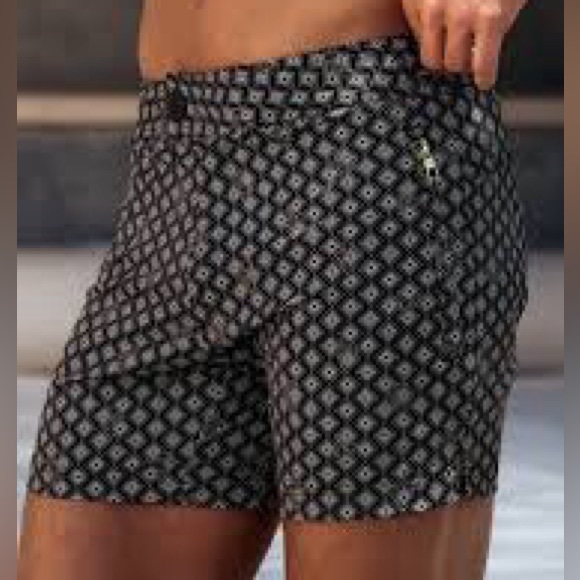 Sink Swimwear Pinnacle Tailored Black Meridian Swim Shorts Mens L Mesh Lining